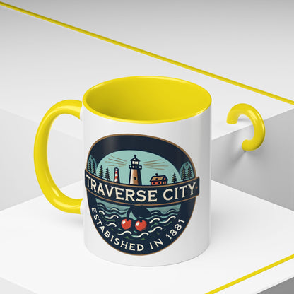 Vintage Traverse City Accent Coffee Mug