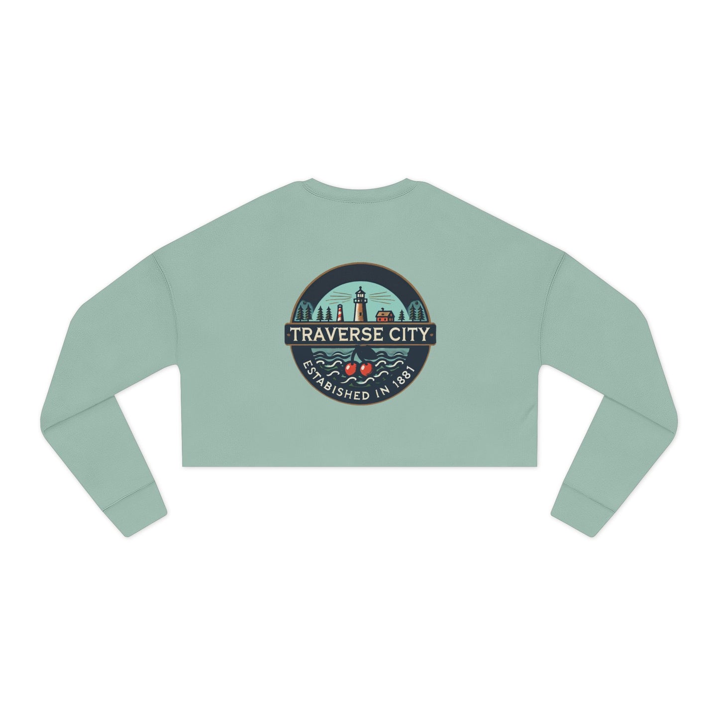 Vintage Traverse City Women's Cropped Sweatshirt