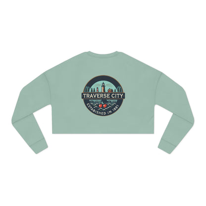 Vintage Traverse City Women's Cropped Sweatshirt