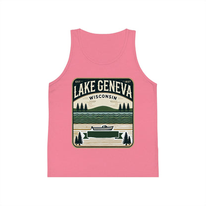 Vintage Lake Geneva Unisex Kids Jersey Tank Top