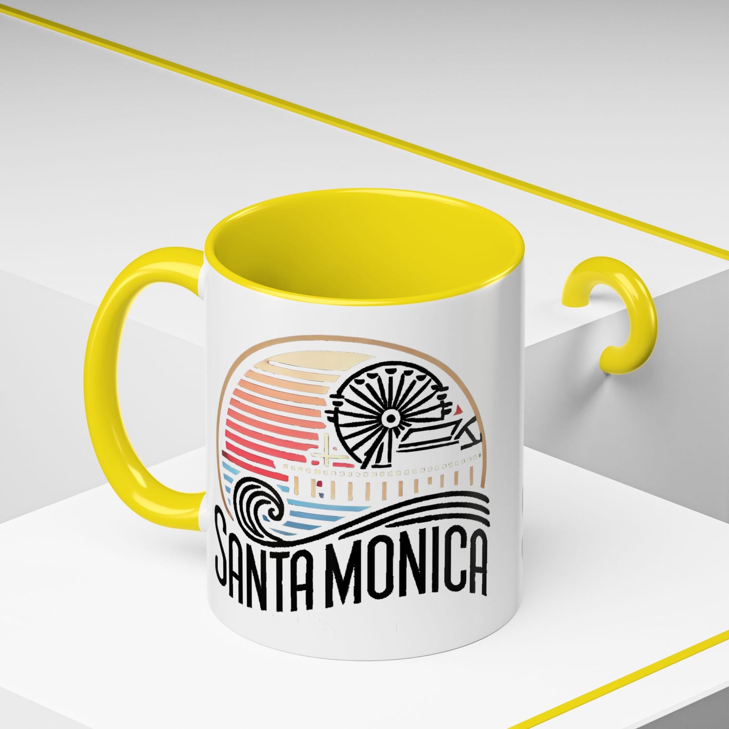 Vibrant Santa Monica Accent Coffee Mug