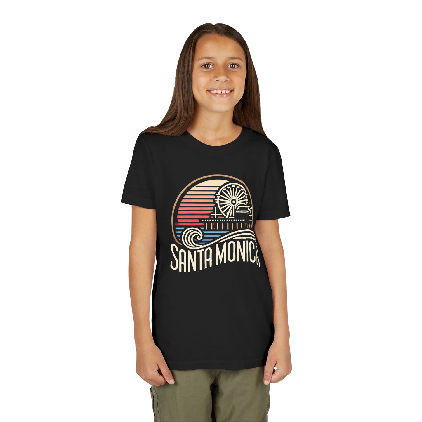 Vibrant Santa Monica Youth Short Sleeve Tee