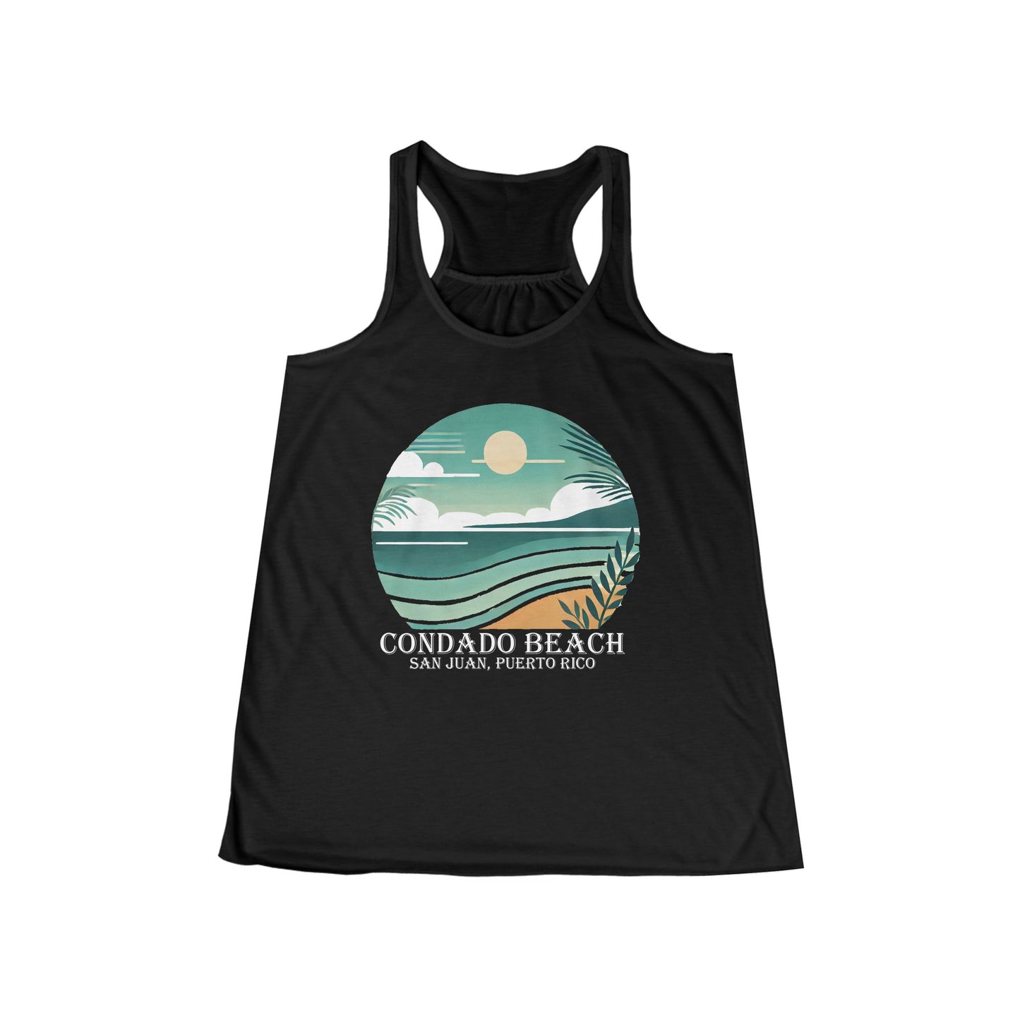 Coastal Vibes Condado Beach Women's Flowy Racerback Tank