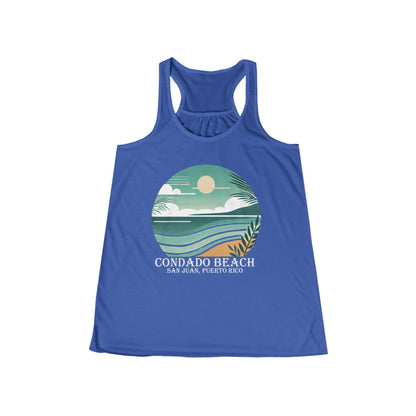 Coastal Vibes Condado Beach Women's Flowy Racerback Tank