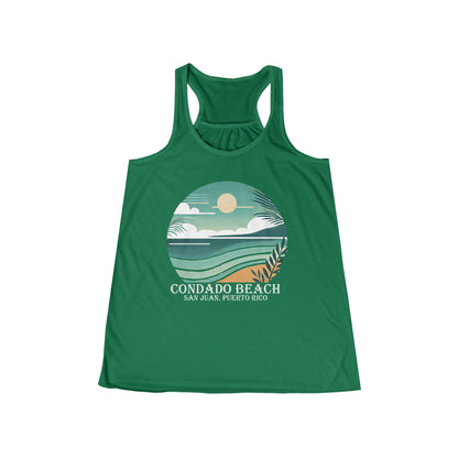 Coastal Vibes Condado Beach Women's Flowy Racerback Tank