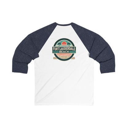Vintage Fort Lauderdale Men's 3/4 Sleeve Baseball Tee