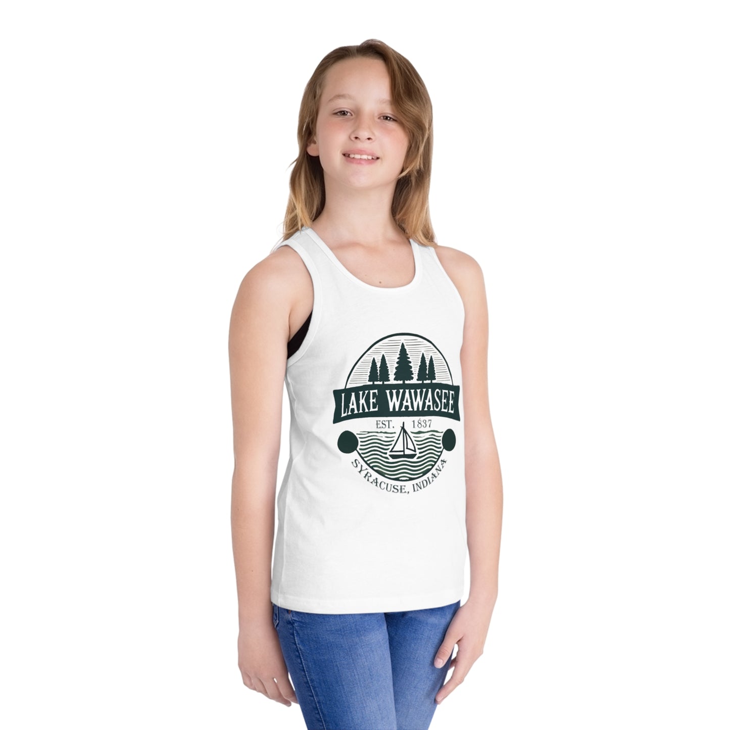 Vintage Lake Wawasee Unisex Kids Jersey Tank Top