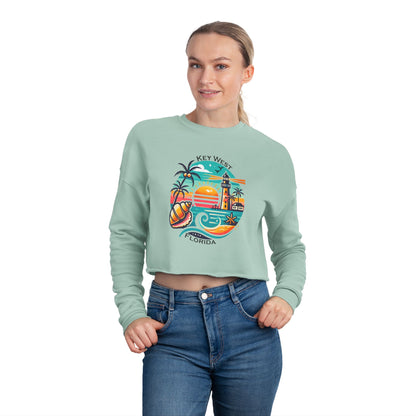 Vibrant Key West Women's Cropped Sweatshirt