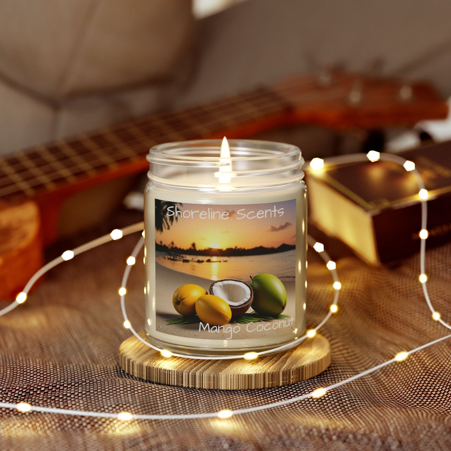 Mango Coconut Scented Candle (Apricot Wax)