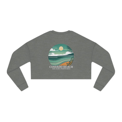 Coastal Vibes Condado Beach Women's Cropped Sweatshirt