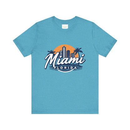 Retro Miami Unisex Jersey Short Sleeve Tee