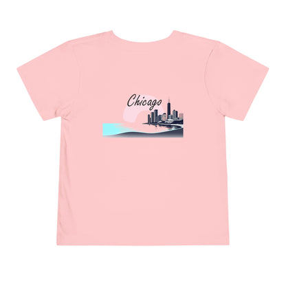 Elegant Chicago Skyline Unisex Toddler Short Sleeve Tee