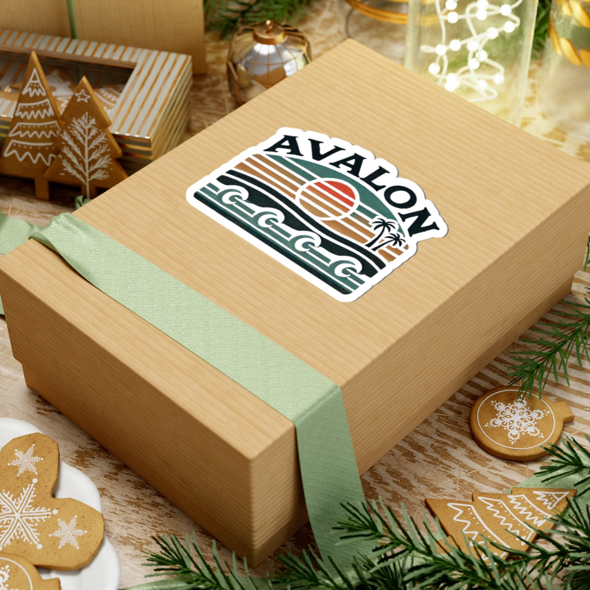 Retro Avalon Kiss-Cut Sticker