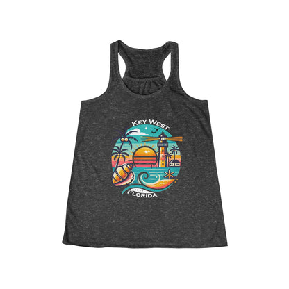 Vibrant Key West Women's Flowy Racerback Tank