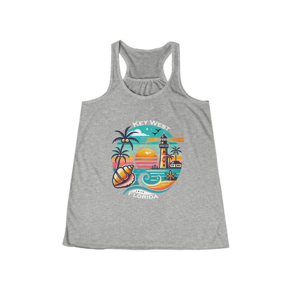 Vibrant Key West Women's Flowy Racerback Tank