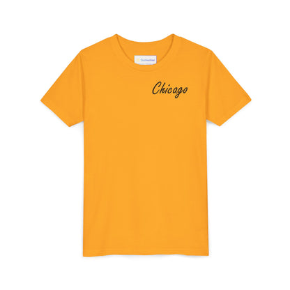 Elegant Chicago Skyline Unisex Youth Short Sleeve Tee