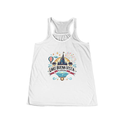 Adventurous Lake Buena Vista Women's Flowy Racerback Tank