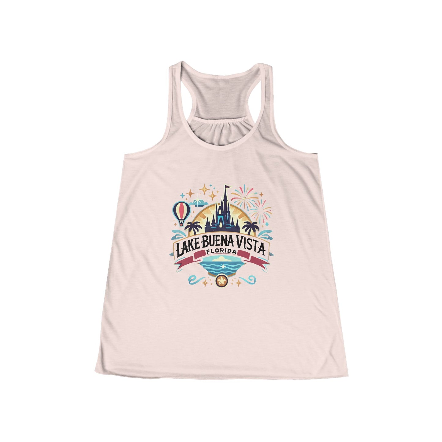 Adventurous Lake Buena Vista Women's Flowy Racerback Tank