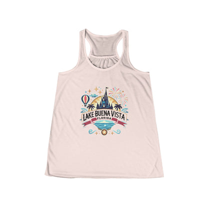 Adventurous Lake Buena Vista Women's Flowy Racerback Tank