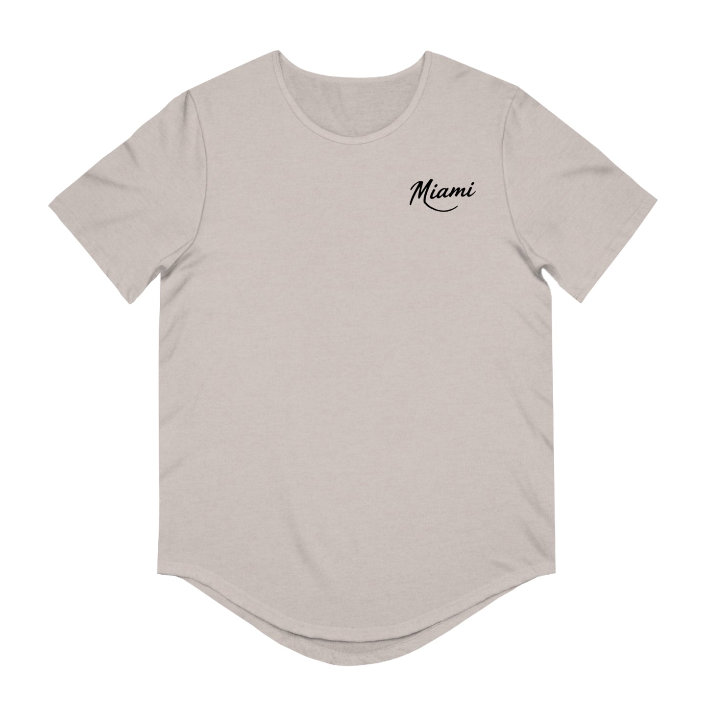 Retro Miami Men's Jersey Curved Hem Tee