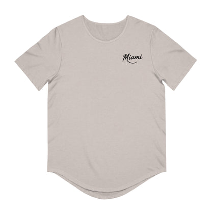 Retro Miami Men's Jersey Curved Hem Tee
