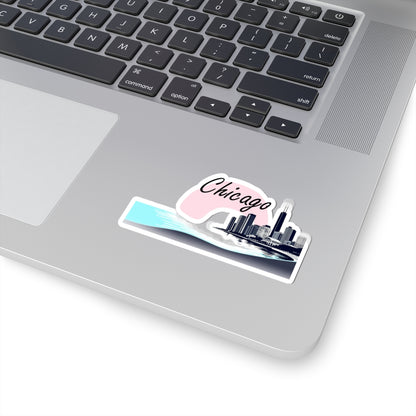 Elegant Chicago Skyline Kiss-Cut Sticker