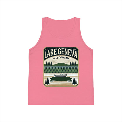 Vintage Lake Geneva Unisex Kids Jersey Tank Top