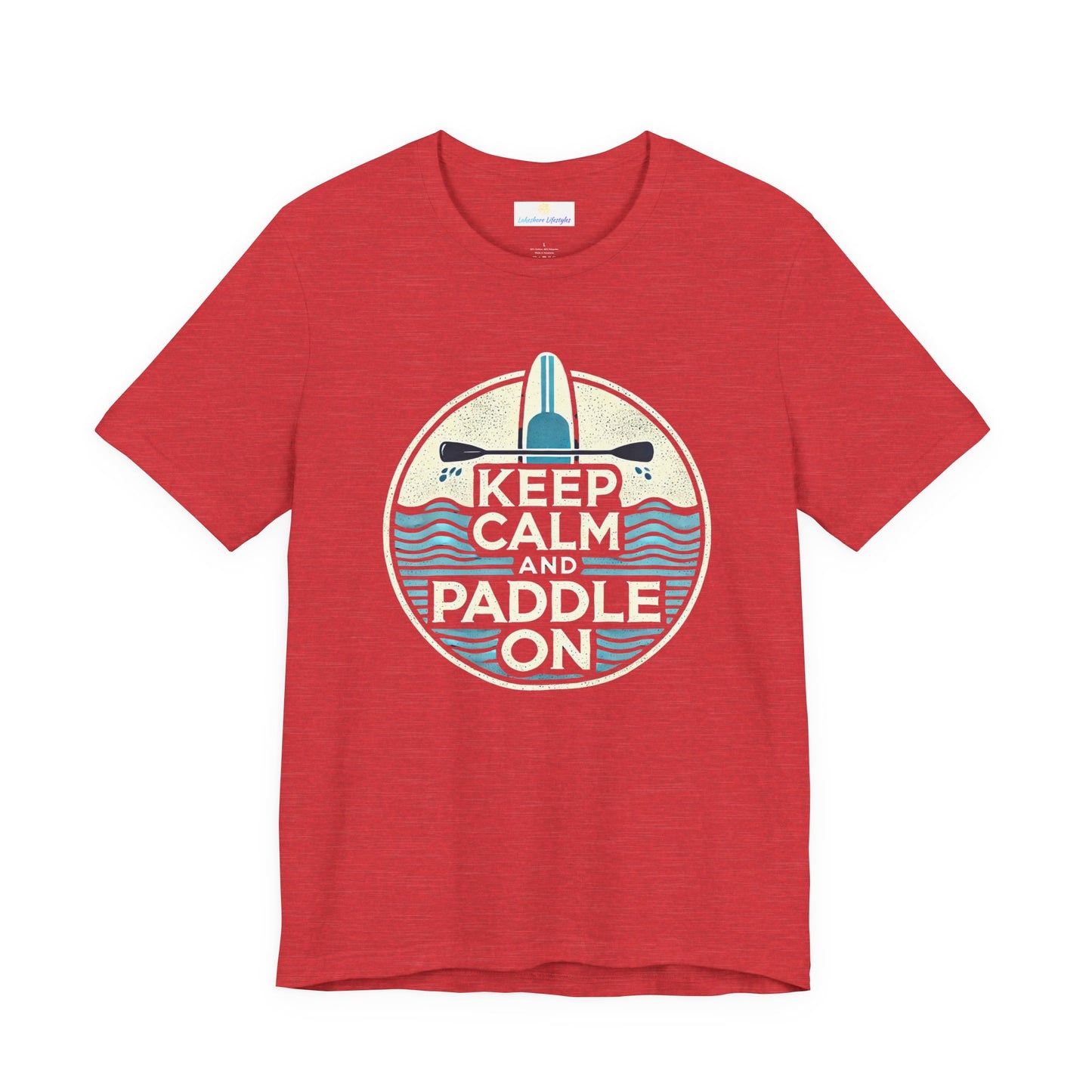 Keep Calm and Paddle On Jersey Short Sleeve Tee
