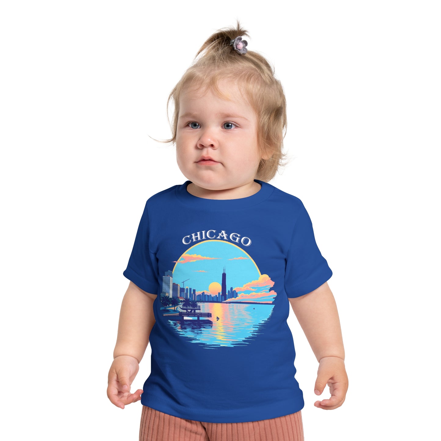 Retro Chicago Unisex Baby Short Sleeve T-Shirt