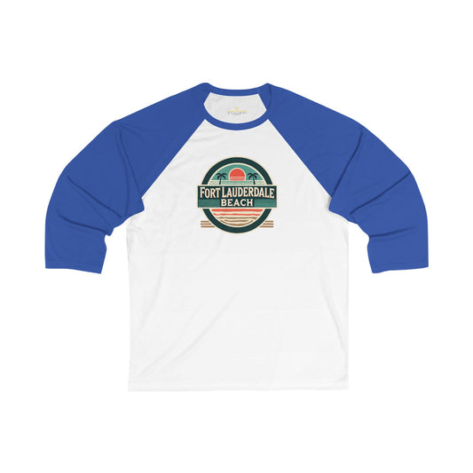 Vintage Fort Lauderdale Men's 3/4 Sleeve Baseball Tee