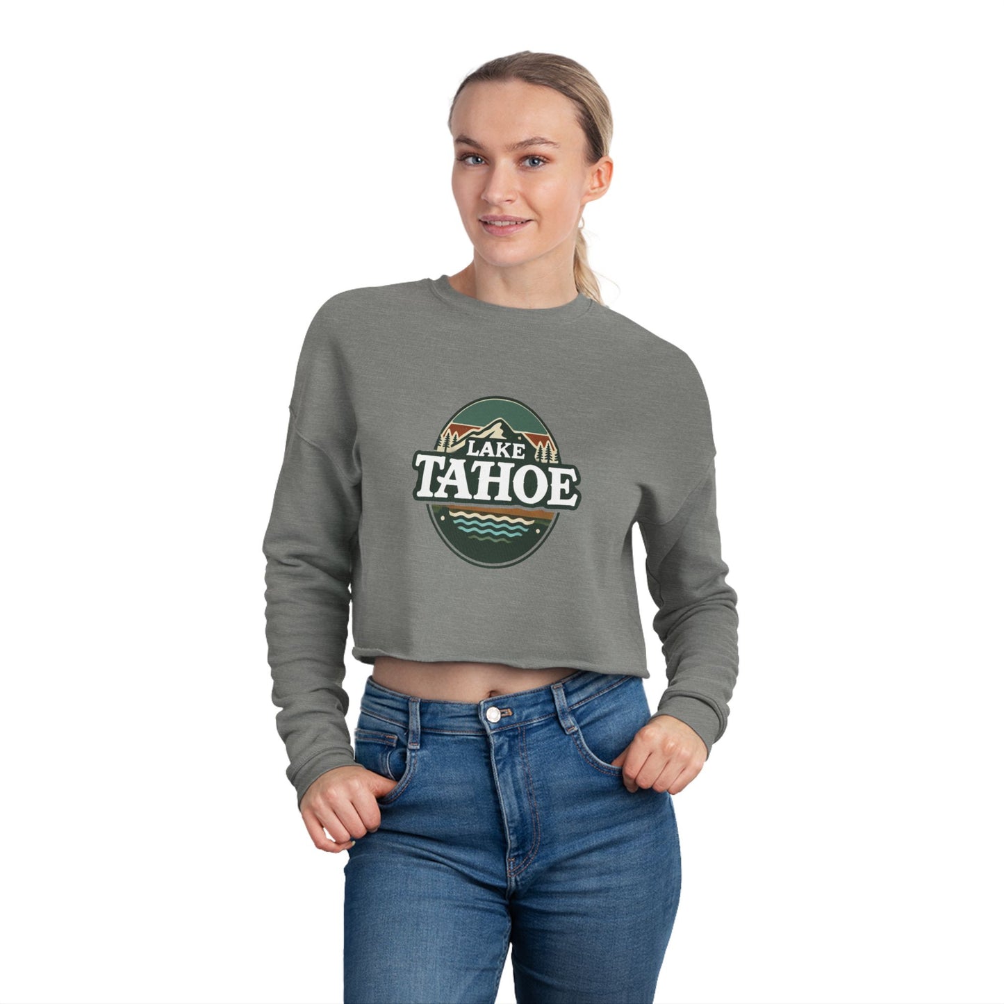 Vintage Lake Tahoe Women's Cropped Sweatshirt