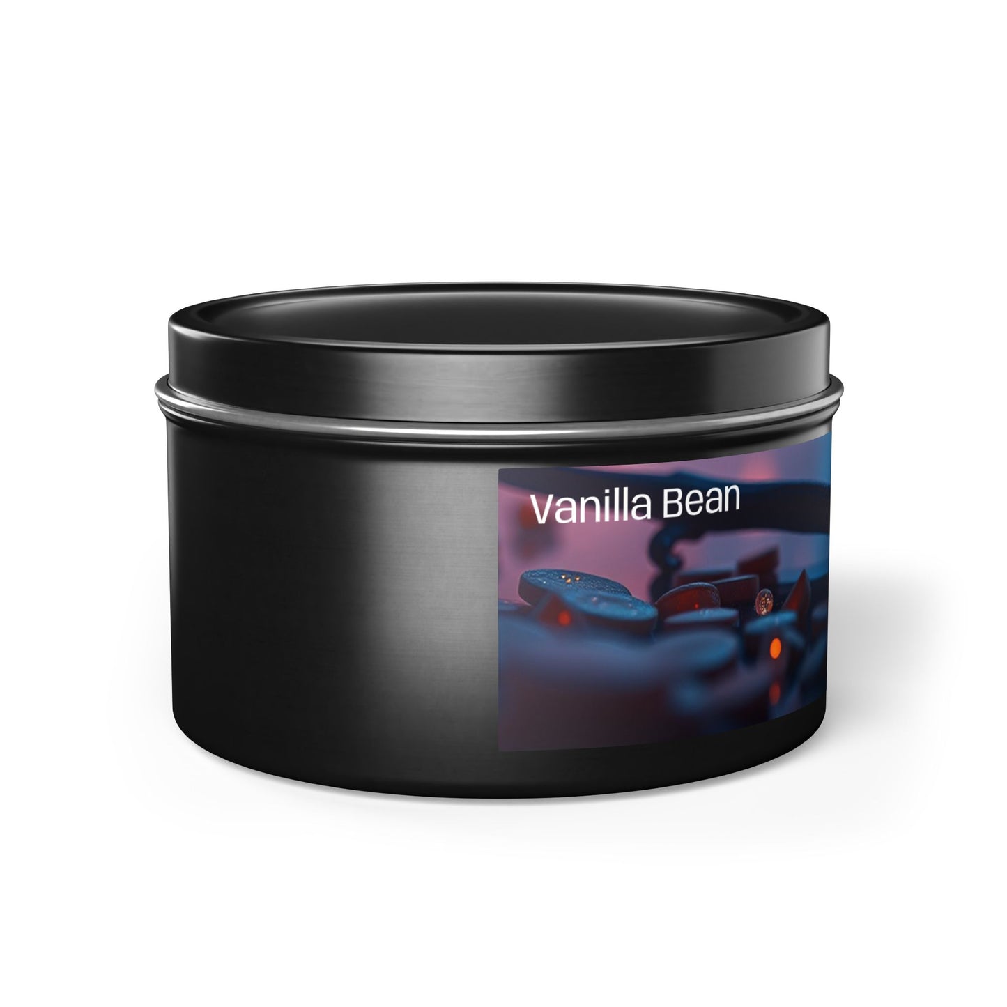 Vanilla Bean Scented Rustic Tin Candle