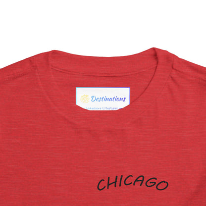 Retro Chicago Sunset Unisex Toddler Short Sleeve Tee