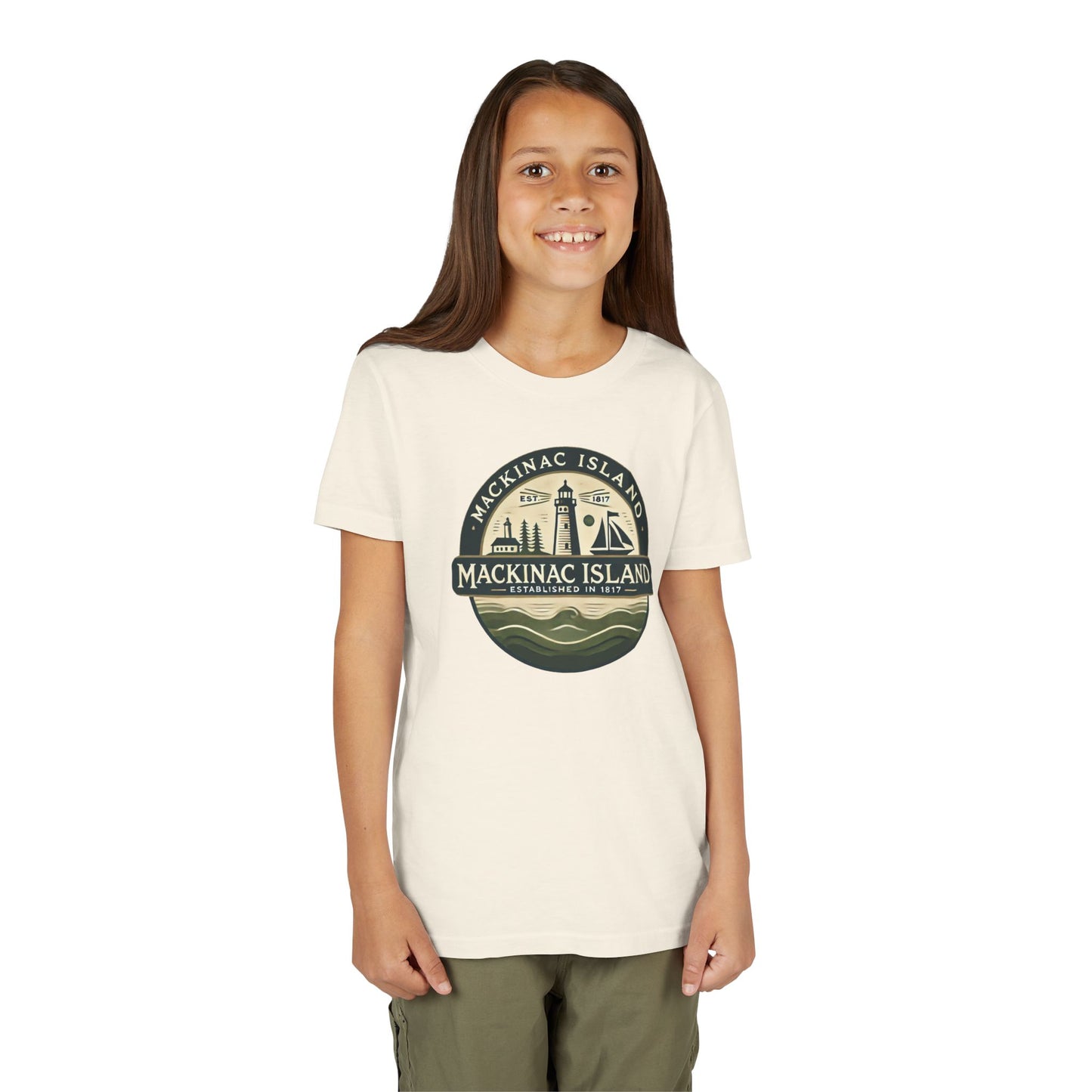 Vintage Mackinac Island Unisex Youth Short Sleeve Tee