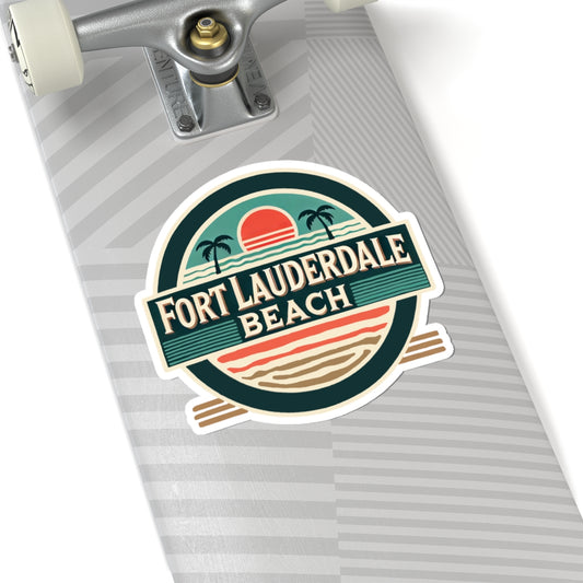 Vintage Fort Lauderdale Kiss-Cut Sticker