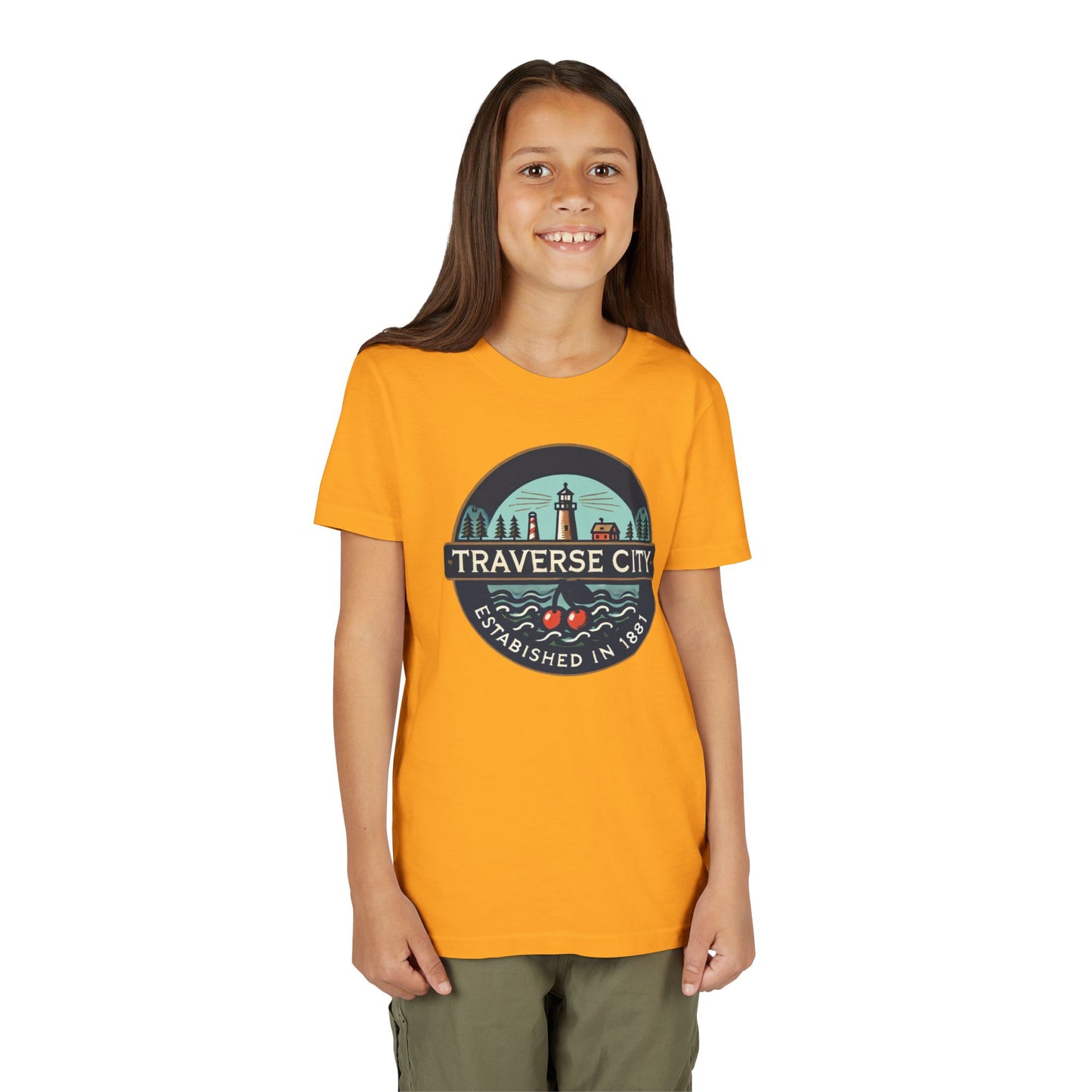 Vintage Traverse City Unisex Youth Short Sleeve Tee