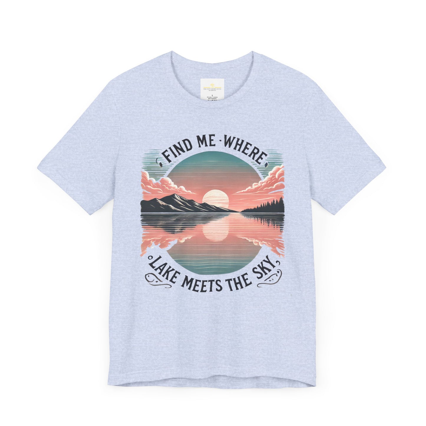 Find Me Where Lake Meets Sky Jersey Short Sleeve Tee