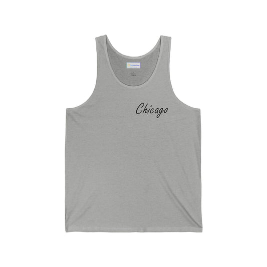 Elegant Chicago Skyline Unisex Jersey Tank