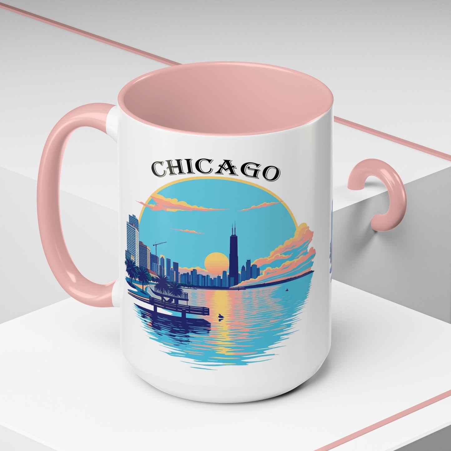 Retro Chicago Accent Coffee Mug