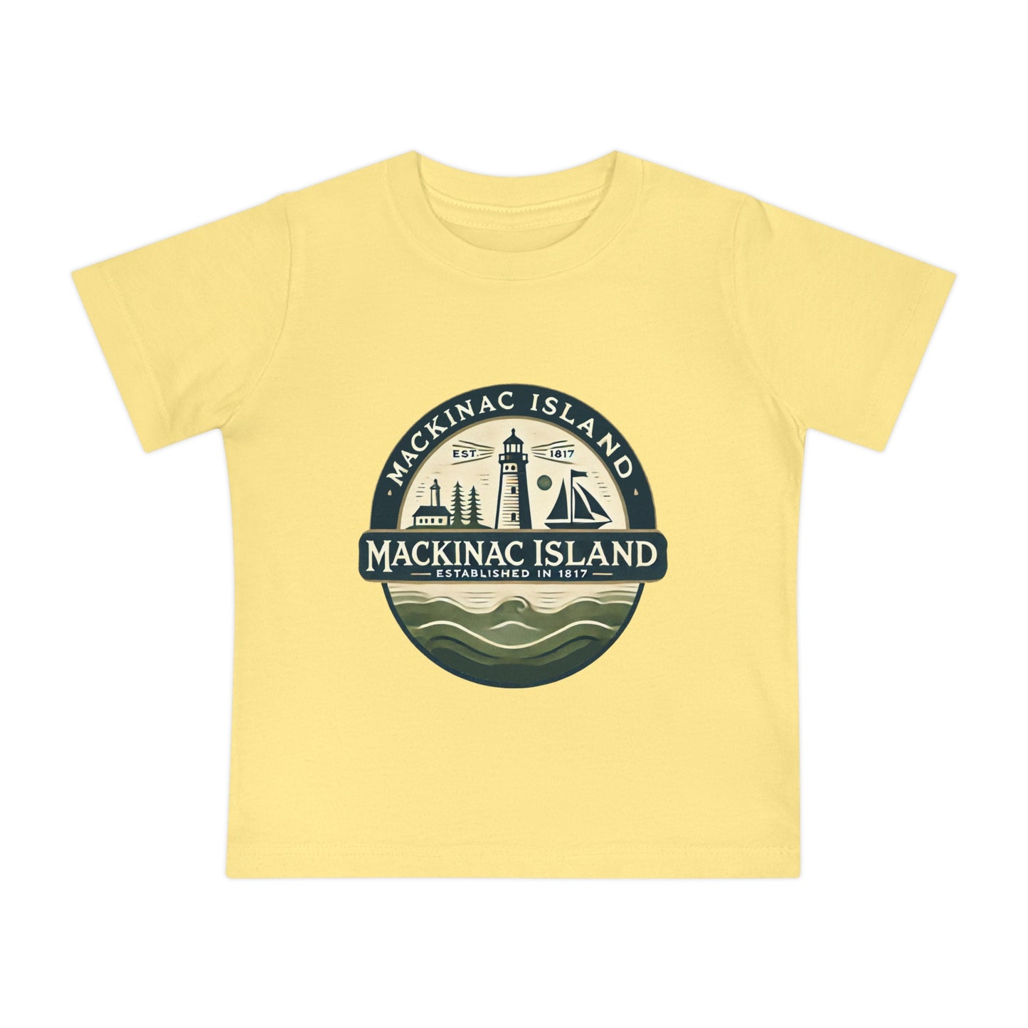 Vintage Mackinac Island Unisex Baby Short Sleeve T-Shirt