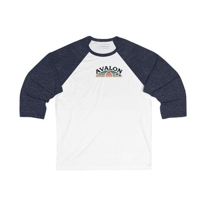 Retro Avalon Sunset Men's 3/4 Sleeve Baseball Tee