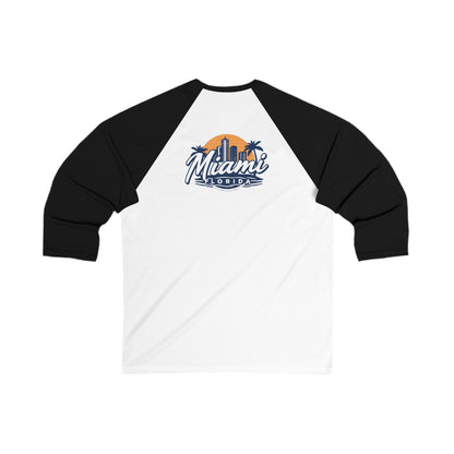 Retro Miami Men's 3/4 Sleeve Baseball Tee