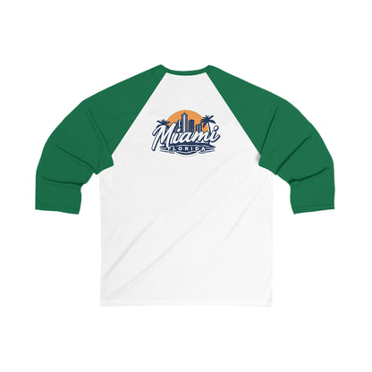 Retro Miami Men's 3/4 Sleeve Baseball Tee