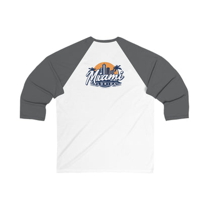 Retro Miami Men's 3/4 Sleeve Baseball Tee