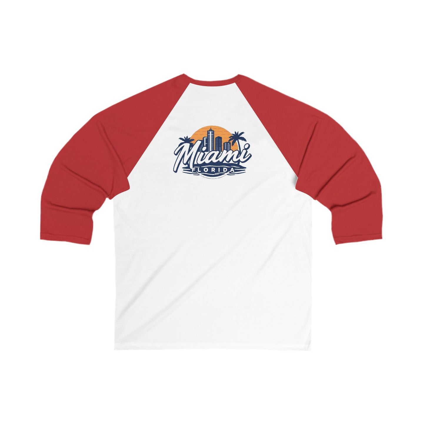 Retro Miami Men's 3/4 Sleeve Baseball Tee
