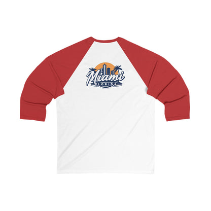 Retro Miami Men's 3/4 Sleeve Baseball Tee