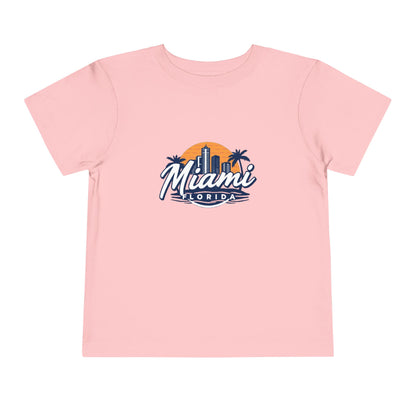 Retro Miami Unisex Toddler Short Sleeve Tee