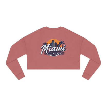 Retro Miami Women's Cropped Sweatshirt