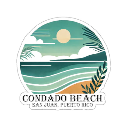 Coastal Vibes Condado Beach Kiss-Cut Sticker