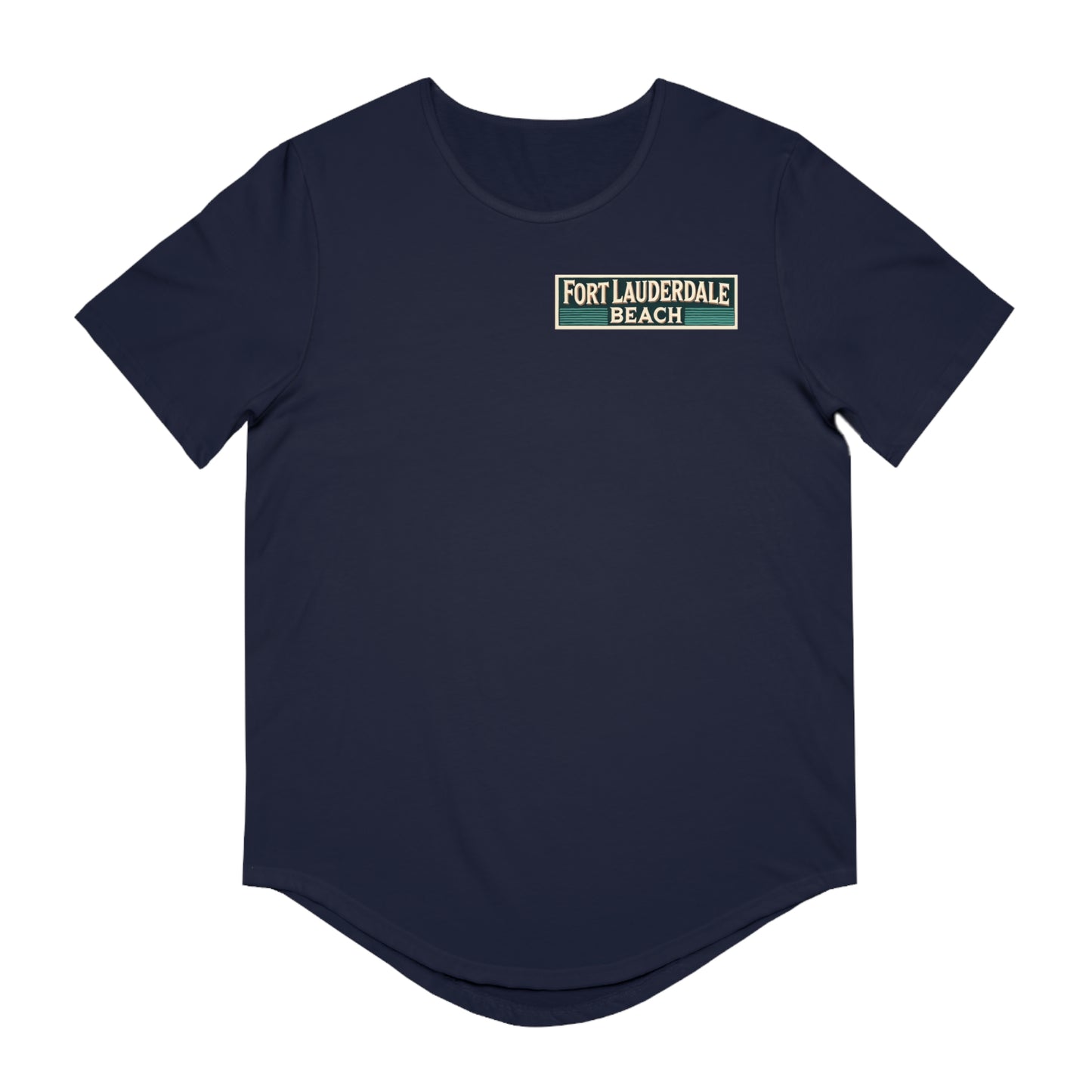 Vintage Fort Lauderdale Men's Jersey Curved Hem Tee